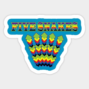 Five Snakes Sticker